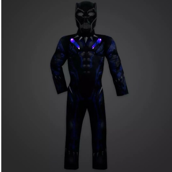 New Disney Marvel Avengers Black Panther Light-Up Costume for Kids 11-12 - Picture 5 of 13
